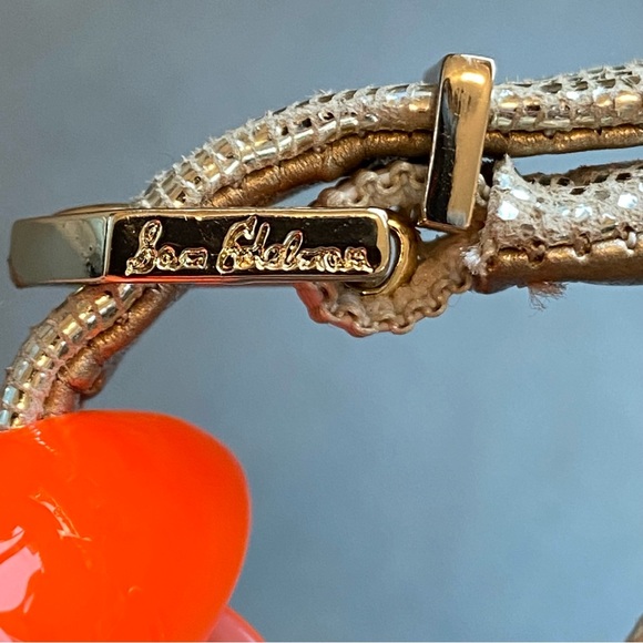 Sam Edelman Alisandra Holiday Gold Leather w/ 4.5” Stiletto Heel- size 9 - Picture 15 of 16